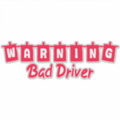 Sticker Avertissement du pilote incorrect (Devant)