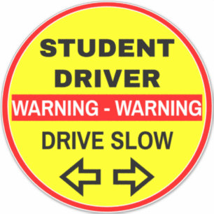 Sticker Avertissement Élève Conducteur (Lent De Conduite) 