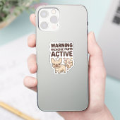 Sticker Avertissement Frenchie Pets Actif (Téléphone)