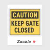 Sticker Avertissement Garder la porte fermée Signal (Feuille)