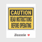 Sticker Avertissement Lire les instructions avant d'utilis (Feuille)
