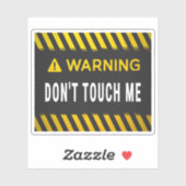 Sticker Avertissement Ne pas me toucher (Feuille)
