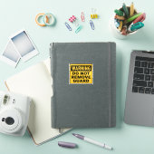 Sticker Avertissement Ne Pas Supprimer La Garde (Couverture iPad)