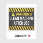 Sticker Avertissement Nettoyer la machine après utilisatio (Feuille)