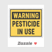 Sticker Avertissement Pesticide En Utilisation (Feuille)