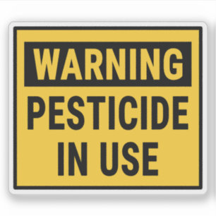 Sticker Avertissement Pesticide En Utilisation