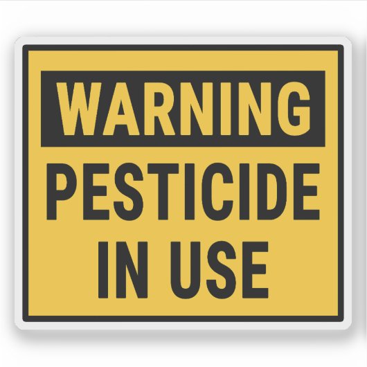 Sticker Avertissement Pesticide En Utilisation (Devant)