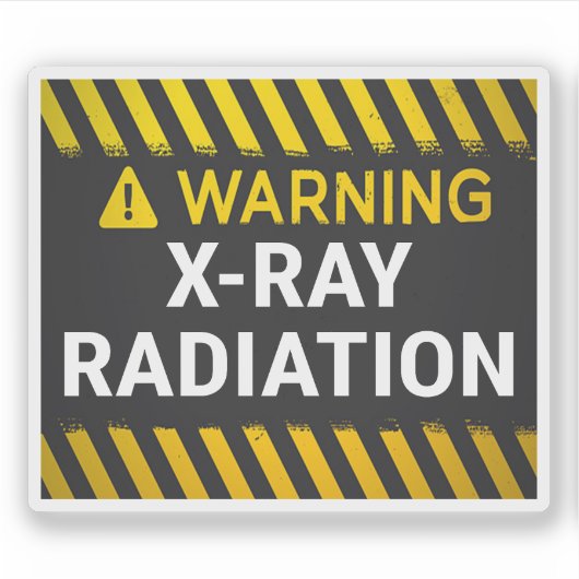 Sticker Avertissement Rayons X (Devant)