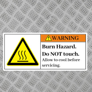 Sticker Avertissement/risque de brûlure