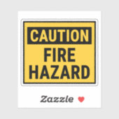 Sticker Avertissement Risque d'incendie (Feuille)