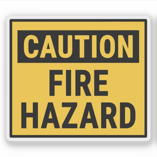 Sticker Avertissement Risque d'incendie (Devant)