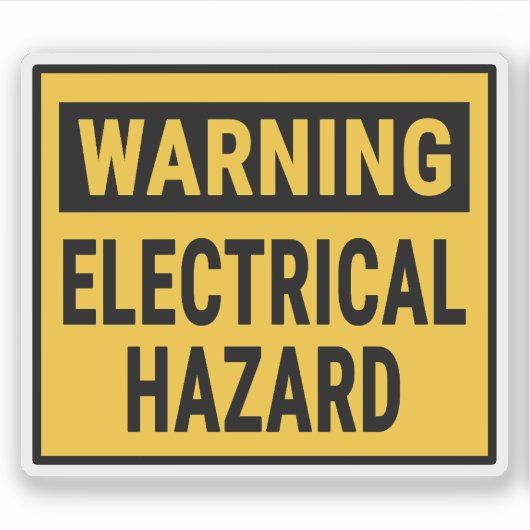 Sticker Avertissement Risque électrique (Devant)