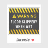 Sticker Avertissement Slipperie de plancher en cas d'humid (Feuille)
