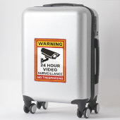 Sticker Avertissement Surveillance vidéo 24 heures Aucune (Sur valise)
