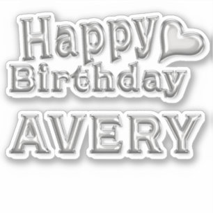 Sticker Avery Happy Birthday