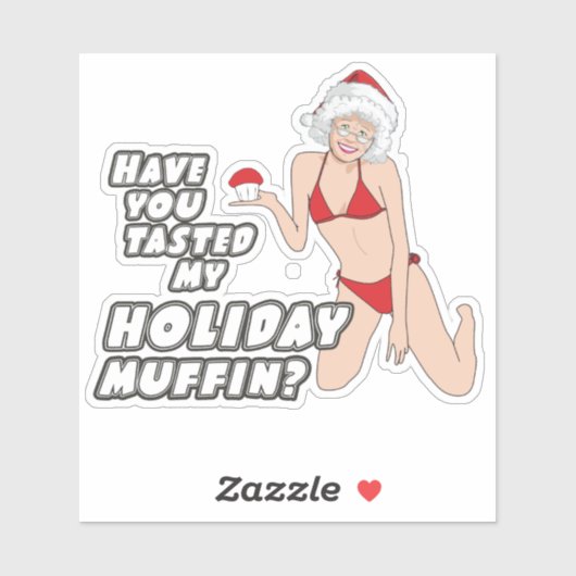 Sticker Avez-vous goûté mon muffin de vacances ? (Feuille)