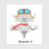 Sticker aviateur Mia (Feuille)