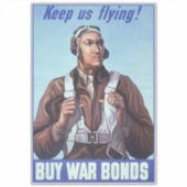 Sticker Aviateurs noirs : Service militaire de combat de 2 (Devant)