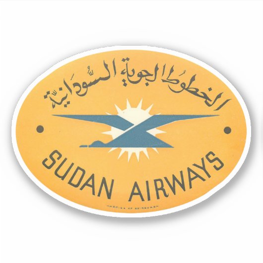 Sticker aviation Sudan Airways (Devant)