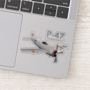 Sticker Avion 2ÈME GUERRE MONDIALE P-47 Thunderbolt