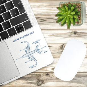 Sticker Avion amusant comment les avions volent pilote ou 