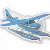 Sticker Avion civil monomoteur à haute aile (Devant)