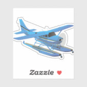 Sticker Avion civil monomoteur à haute aile (Feuille)