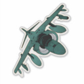 Sticker Avion d'attaque AV-8B, V/STOL (Devant)