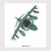 Sticker Avion d'attaque AV-8B, V/STOL (Feuille)