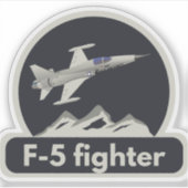 Sticker Avion de chasse léger F-5 (Devant)