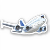 Sticker Avion de dessin (Devant)