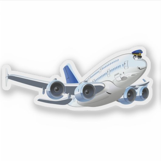 Sticker Avion de dessin (Devant)