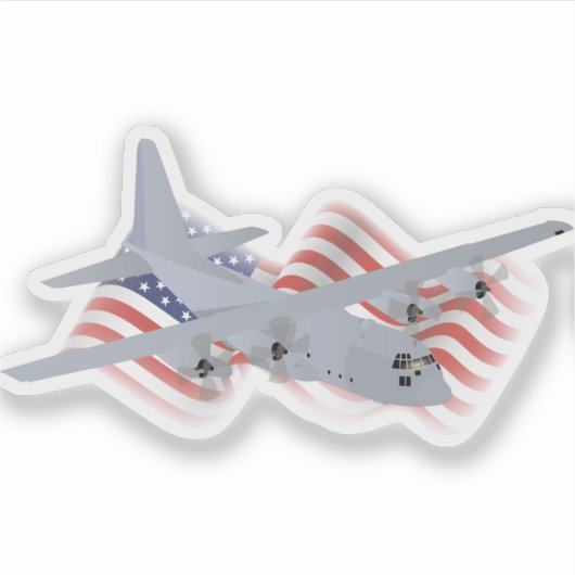 Sticker Avion de la Force aérienne (Devant)