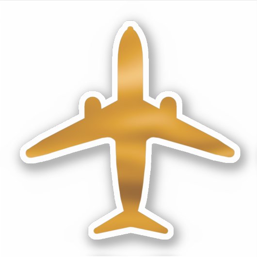 Sticker Avion doré (Devant)