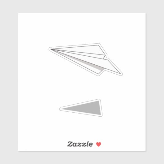 Sticker Avion en papier (Feuille)