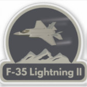 Sticker Avion F35 Jet Fighter (Devant)