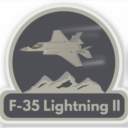 Sticker Avion F35 Jet Fighter (Devant)