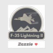 Sticker Avion F35 Jet Fighter (Feuille)