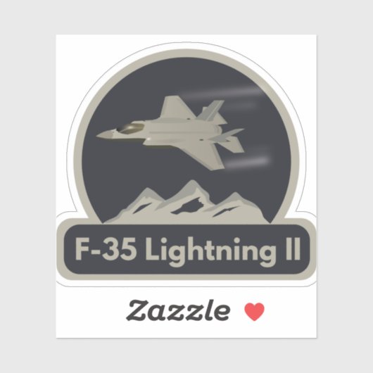 Sticker Avion F35 Jet Fighter (Feuille)