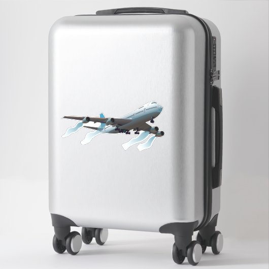 Sticker Avion. Jumbo jet. (Sur valise)