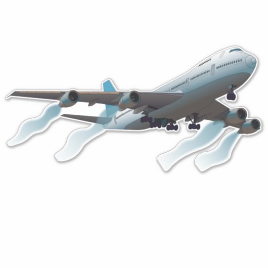 Sticker Avion. Jumbo jet. (Devant)