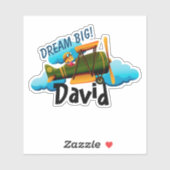 Sticker Avion personnalisé (Feuille)