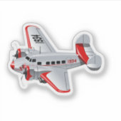 Sticker Avion rétro de dessin (Devant)