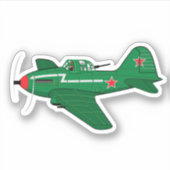 Sticker Avion rétro de dessin (Devant)