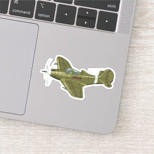 Sticker Avion rétro de dessin