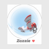 Sticker Avion rétro de dessin (Feuille)