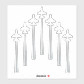 Sticker Avion volant dans l'aviation Cool de formation (Feuille)