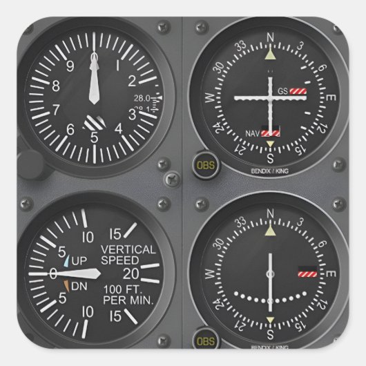 Sticker Avionique Instruments d'aéronef (Devant)