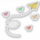 Sticker Avions à papier volants (Devant)