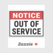 Sticker Avis de non-service (Feuille)